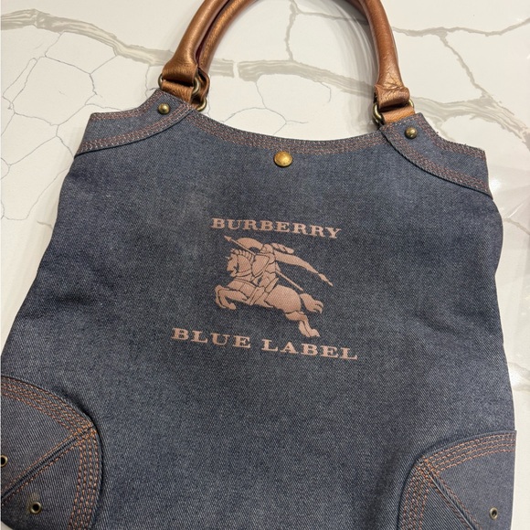 Burberry Handbags - BURBERRY Blue Label Vintage Denim Tote Bag